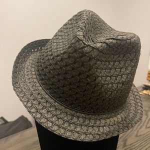 NWOT Grey Tweed Fedora Hat